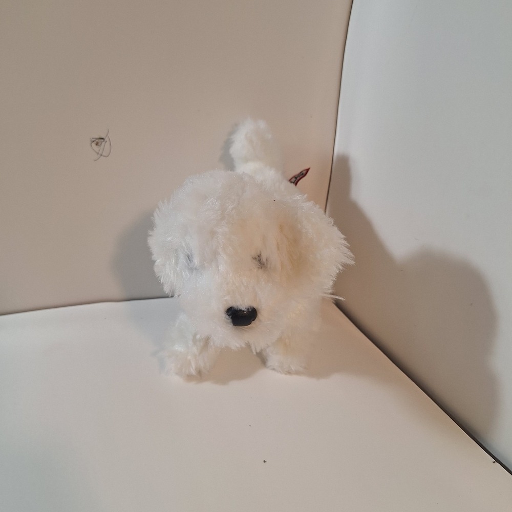 Douglas White Dog 7" Plush Stuffed Animal